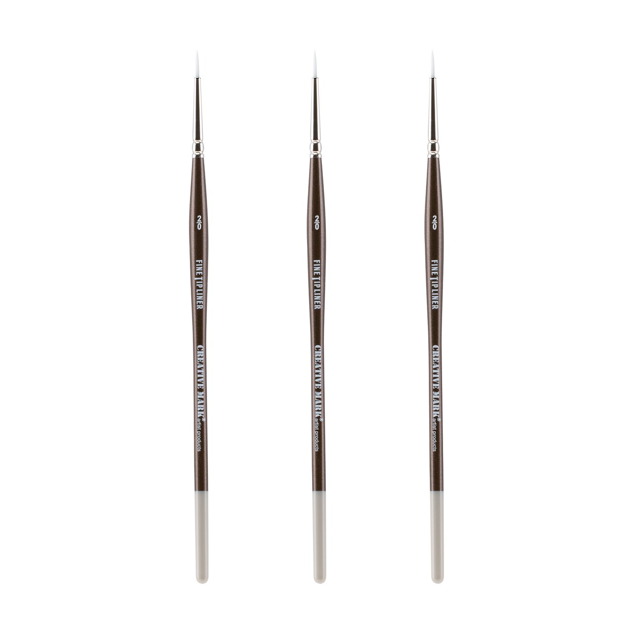 Creative Mark Fine Tip Liner Paint Brush Ultra Fine Detail Soft Hair Paint Brush For Watercolor, Gouache, Inks, Acrylic, Oils, Technical Artists, and Illustrators - 3 Packs